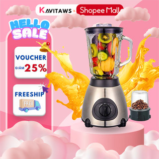 Máy xay sinh tố đa năng kenwood 2 cối công suất 850w - 3 chế độ, cối xay thịt cối thuỷ tinh 8 lưỡi xay công nghệ đức