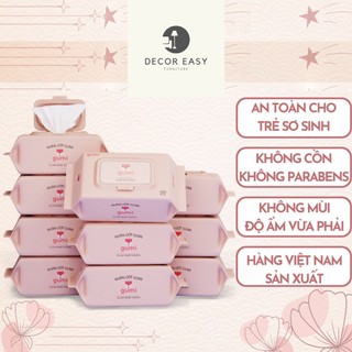 Giấy Gumi - Thùng 5 Gói Khăn Ướt Gumi Không Cồn Không Parabens Cao Cấp Dành Cho Em Bé