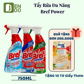 Chai Tẩy Đa Năng Bref Kalk & Schmutz 750ml Chống ăn mòn inox Tẩy Rửa cặn canxi inox, Vòi rửa, Vách kính Nhập Khẩu Từ Đức