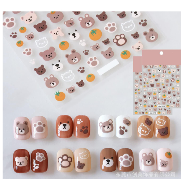 sticker nail 5d trang trí móng mã mới