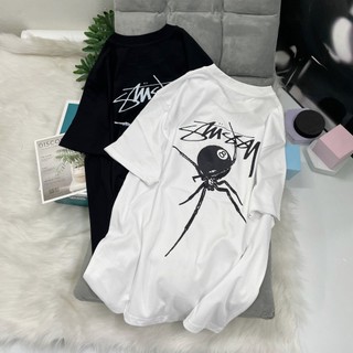 Áo Stusy in hình nhện cá tính, áo thun unisex thời trang nam nữ full tag mạc