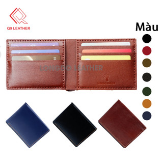 Ví Da Bò Nam Handmade màu đen - Cam Kết 100% Da Bò Thật - Sản Phẩm Chính Hãng - B01