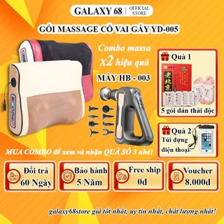 Gối massage cổ vai gáy 20 bi hồng ngoại, máy mát xa cổ vai gáy lưng chân, máy massage cầm tay