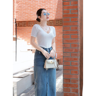 ÁO THUN GÒN CỔ TIM / HERA TOP - 24L199