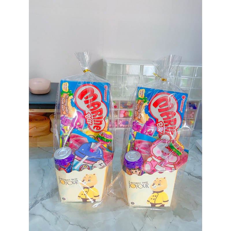 COMBO 10 SET QUÀ SINH NHẬT BÁNH CÁ CHO BÉ