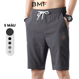 Quần Short Đũi Nam BMF Cạp Chun Chất Vải Đũi Xước Hàn Quốc Mềm Mát Mỏng Nhẹ