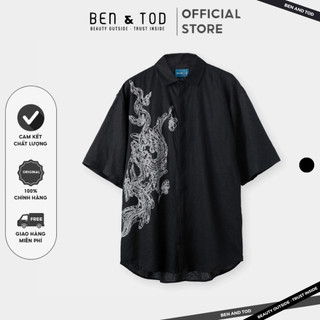 Sơ Mi In Họa Tiết form OVERSIZE  O1612 BD301 BEN & TOD thoải mái, trẻ trung, thanh lịch