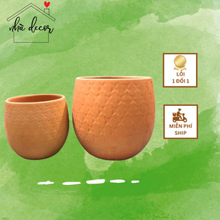 Chậu trồng cây chậu đất nung Nhà Decor 3 size vừa và to trồng cây cảnh, cây hoa ship 1h hỏng 1 đổi 1