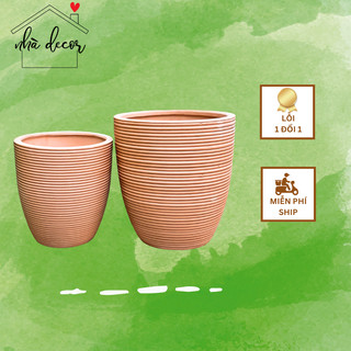 Chậu trồng cây chậu đất nung trồng cây vót cắt nhuyễn C14 có 3 size  trồng cây cảnh ship 1h hỏng 1 đổi 1