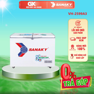 VH-2599A3  TỦ ĐÔNG SANAKY 208 lít VH-2599A3 1 ngăn đông