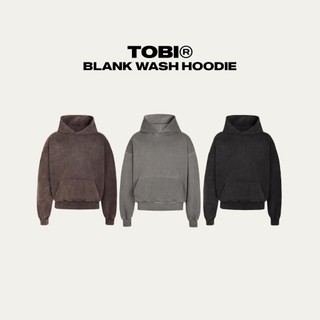 Áo Hoodie Blank Wash Boxy TOBI
