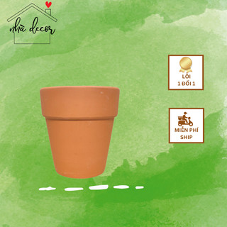 Chậu đất nung ly gờ Nhà Decor size vừa 17cm trồng cây cảnh cây lá kiểng cây sen đá ship 1h lỗi 1 đổi 1