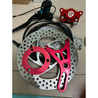 Combo phanh đĩa sau kèm tay phanh bình dầu liền gắn mọi dòng xe độ phanh đĩa sau xe điện