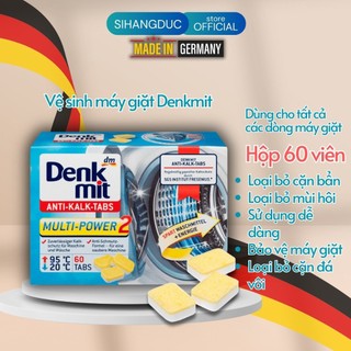 Vệ sinh máy giặt Denkmit hộp 60 viên khử mùi tẩy cặn hiệu quả