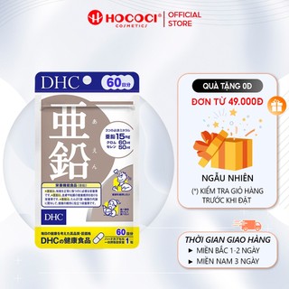 Viên uống bổ sung kẽm dhc zinc nhật bản 60 viên/60 ngày