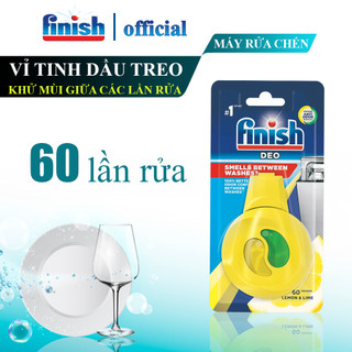 Tinh dầu treo khử mùi máy rửa chén bát finish 4ml x2 hương chanh hàng nhập khẩu châu âuf