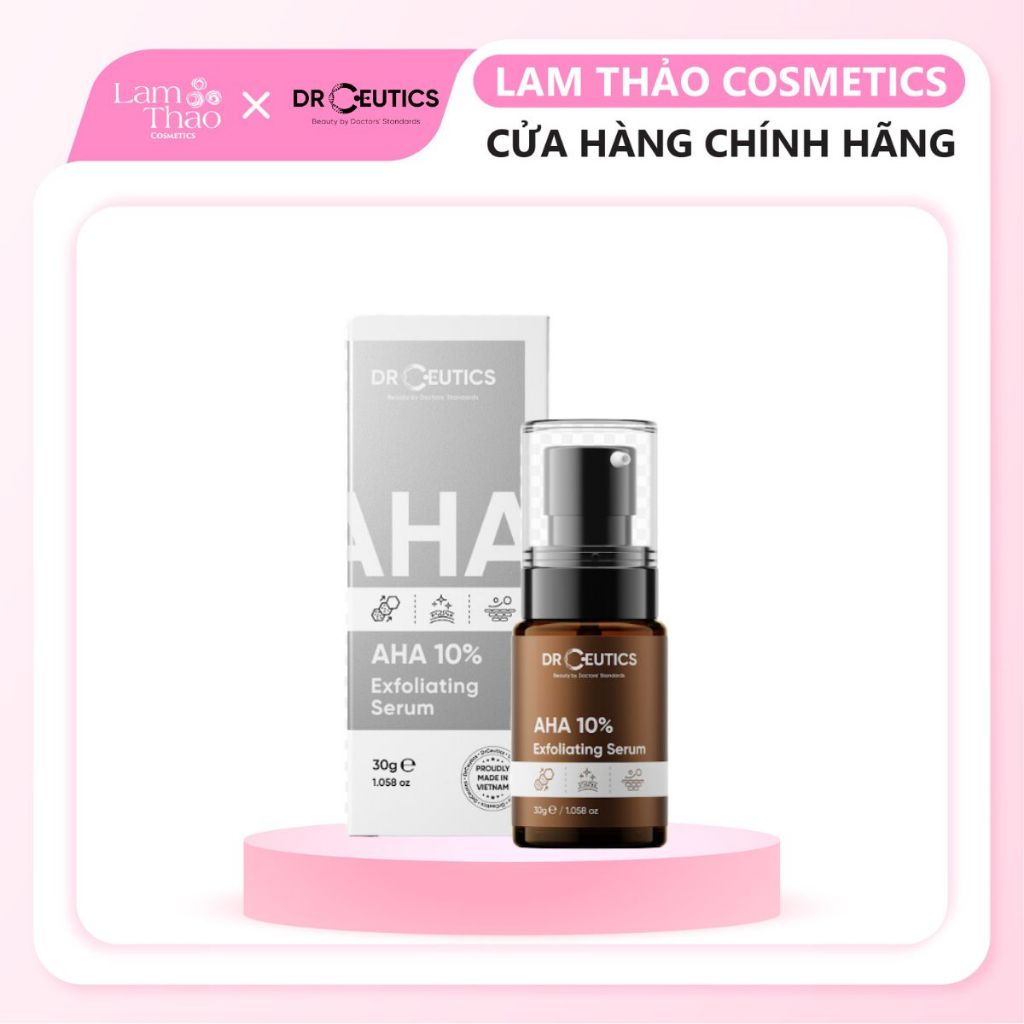 Tinh Chất Tẩy Tế Bào Chết, Làm Sáng Da DrCeutics AHA 10% Exfoliating Serum