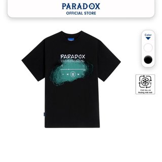 Áo thun form rộng Paradox tay lỡ - Unisex - In hình - PLAYLIST - Đen, Trắng