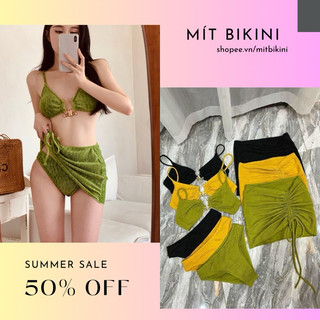 Bikini 3 mảnh phối khoen vàng sang chảnh