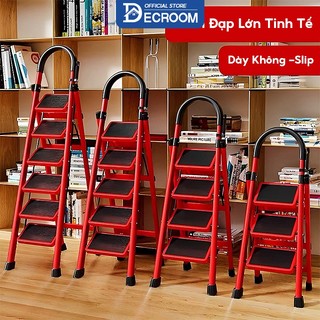 DECROOM Thang chữ a Thang Nhôm Gấp Gọn Thang Gấp 3-6 Bậc Gấp Gọn Tải Trọng 500kg