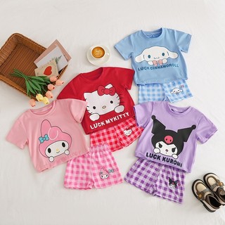 Đồ bộ bé gái thun lạnh in họa tiết Sanrio size từ 9kg đến 23kg - Mebena