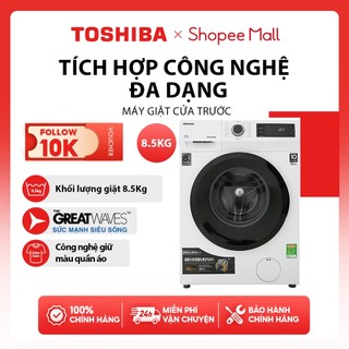 Máy giặt cửa trước Toshiba 8.5 kg TW-BH95S2V(WK) - Hàng chính hãng, bảo hành 24 tháng