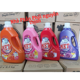(Nguyên Thùng 3 Can)  Nước giặt NET Matic (3.3kg /can) Hương nước hoa