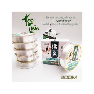 Cước câu cá cao cấp Hạc tiên Màu Chất liệu: Nano nylonMàu sắc: Trắng trong