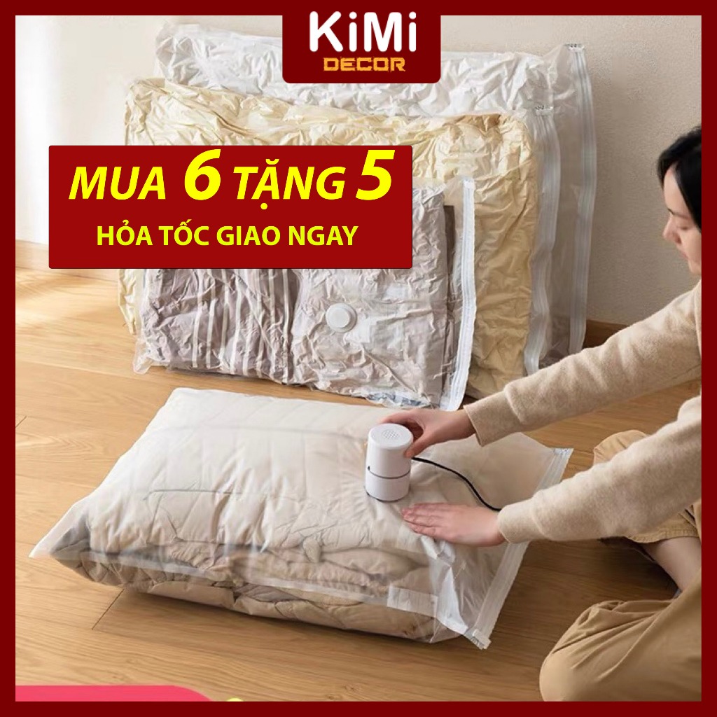 [6 TẶNG 5🎁] Túi Hút Chân Không - Máy Hút Chân Không Chăn Gối, Quần Áo, Gấu Bông, Topper TANGDAOYA Dày Bền, Gọn Gàn