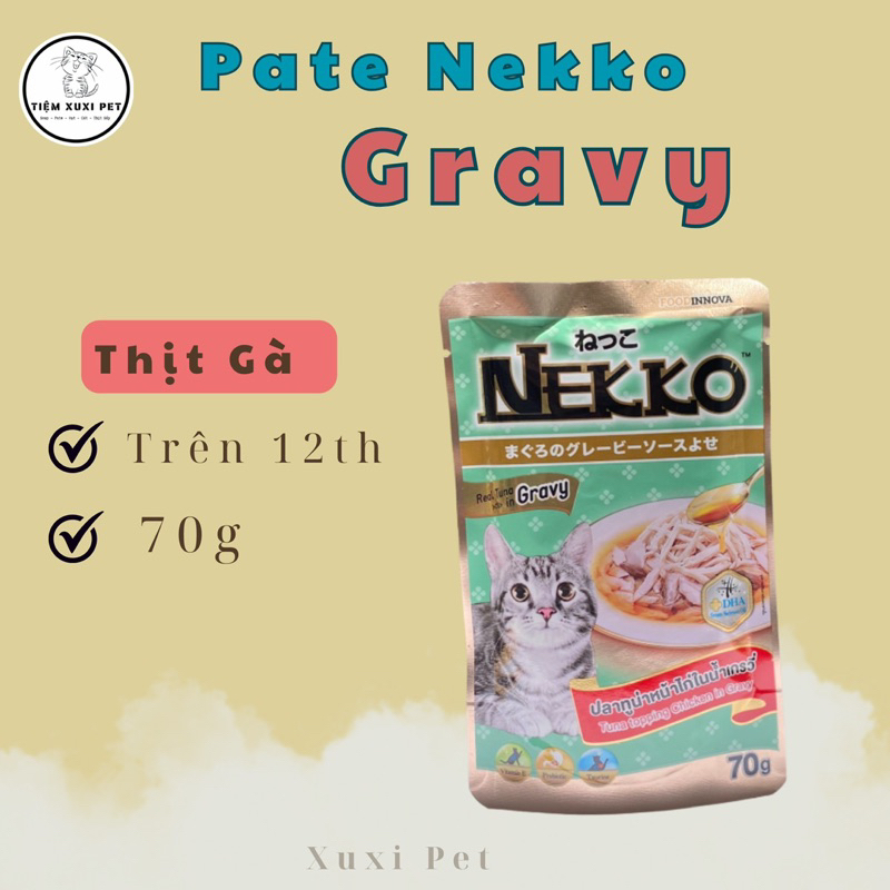 Thùng Pate Nekko Jelly , Gravy , Kitten Gravy gosi 70g mix nhiều vị