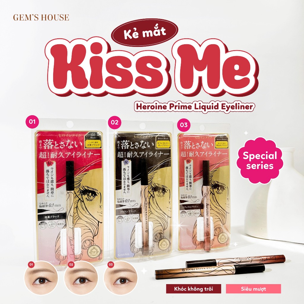 Eyeliner Kẻ mắt nước Kiss Me Heroine ( mẫu mới)