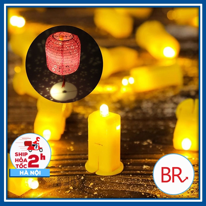 Set 5 Đèn led thay nến gắn vào đèn ông sao (dùng pin) - Nến điện tử mini, Đèn trung thu hình nến trang trí lễ hội 02240