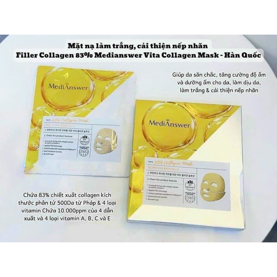 Mặt nạ Collagen Medi Answer Vita Collagen Mask 37g - túi 5 miếng