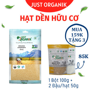 Hạt Dền Hữu Cơ Just Organik bổ sung dinh dưỡng Nấu Cơm, Cháo, Súp Nhập Khẩu Ấn Độ 500g
