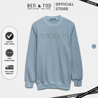 Áo Nỉ Sweater cotton họa tiết BEN & TOD 20277 cổ tròn cao cấp Unisex OUTLET 159