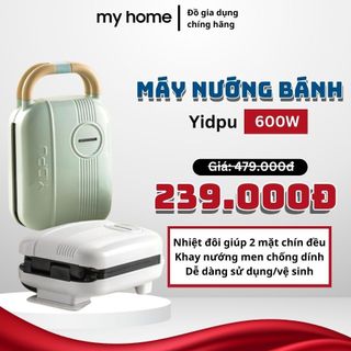 Máy Nướng Bánh Mì Yidpu Máy Kẹp Bánh Mì Sandwich Rán Trứng Làm Đồ Ăn Sáng Đa Năng Tiện Dụng Công Suất 600W