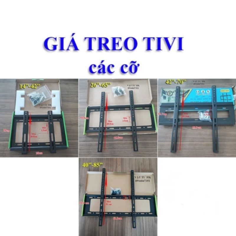 BỘ KHUNG TREO TIVI NHIỀU SIZE