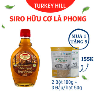 Siro Lá Phong Hữu Cơ Turkey Hill Tự Nhiên Echo Moutain Maple Syrup Organic Làm Bánh Uớp Thịt 250ml