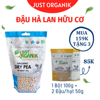 Đậu Hà Lan Khô Just Organik Nhập Khẩu Ấn Độ Dinh Dưỡng Cho Mẹ Bầu Người Ăn Kiêng 500g