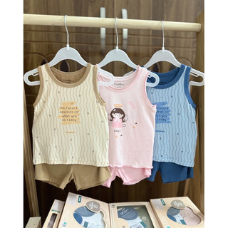  Bộ ba lỗ cho bé trai và bé gái chất bamboo petit