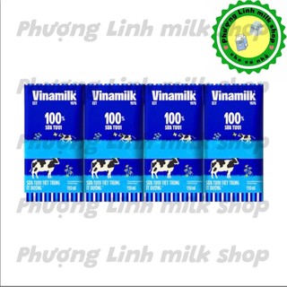 Thùng 48 Hộp Sữa Tươi Tiệt Trùng VINAMILK 100% Ít Đường 110ml