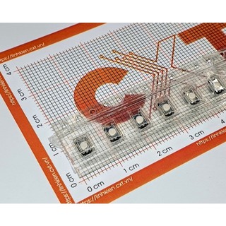 Nút nhấn smd 2p 2.9x3.9x2h mm - đầu trắng