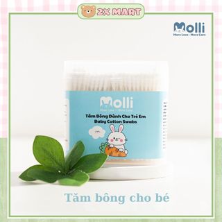 Tăm bông cho trẻ em Yuki Nhật Bản Tăm bông sơ sinh, bông ngoáy tai, tăm bông cho bé sơ sinh - 2X MART