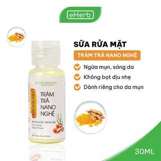 Sữa Rửa Mặt Tràm Trà Nano Nghệ Ngăn Ngừa Mụn, Làm Sạch Da Cho Da Mụn Nhạy Cảm MILAGANICS 30ml (Chai)