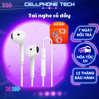 Tai nghe có dây nhét tai cho điện thoại, âm thanh chuẩn, có micro đàm thoại , bảo hành 3 tháng, lỗi 1 đổi 1