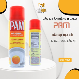 [Date 2026] 1 chai PAM Original 12 oz - 1 chai Dầu Xịt ăn kiêng Pam 0 calo (gymer, eatclean...)