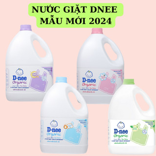 NƯỚC GIẶT XẢ DNEE 2IN1 3000ML MÀU TÍM MẪU MỚI ORGANIC 2024 CHÍNH HÃNG