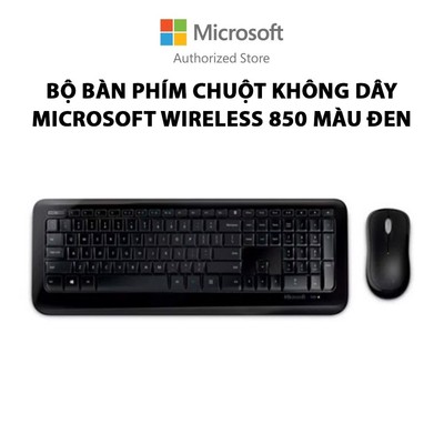 Bộ bàn phím chuột không dây Microsoft Wireless 850 màu đen  PY9-00018