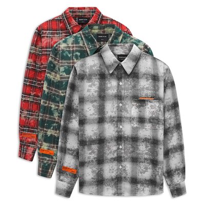 Áo Sơ Mi Nam Checked Flan Orange Label, Chất Vải Cotton Thoải Mái, SM0108, SOME HOW STORE