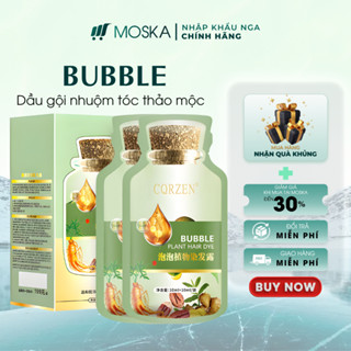 Dầu Gội Phủ Bạc Nhuộm Tóc BUBBLE Thảo Dược Nhân Sâm, Tóc Mượt, Khoẻ, Thơm K0 Rát Da Đầu| Moska Shop
